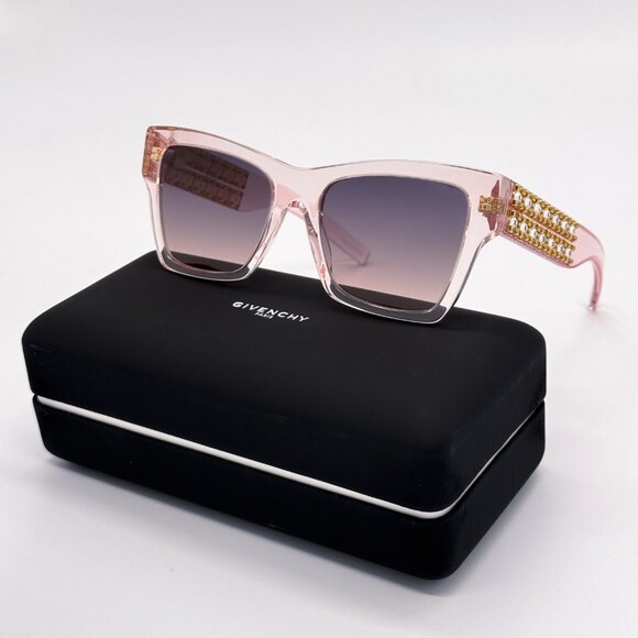 NEW GIVENCHY GV40076I 72B TRANSPARENT PINK WOMEN SUNGLASSES GIVENCHY - Picture 1 of 10